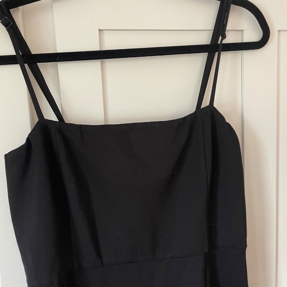 NBD Eileen Dress Women Maxi Stretch Cocktail Side Slit Black Squareneck Large - Picture 5 of 6